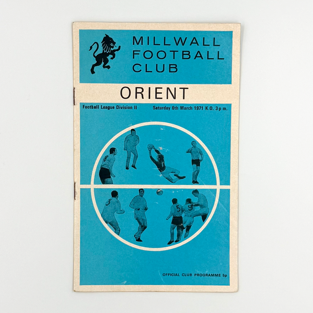 Millwall vs Leyton Orient Programme (6 March, 1971)