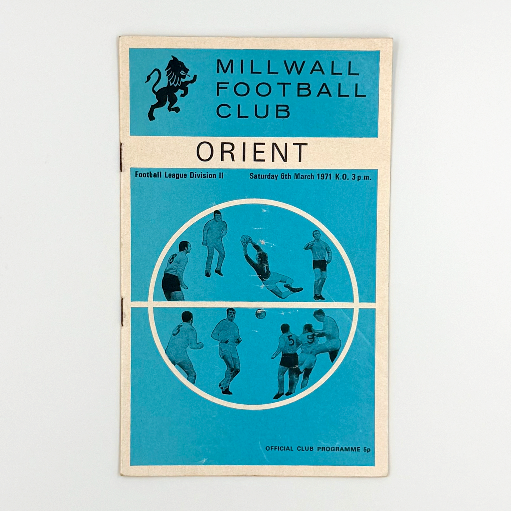 Millwall vs Leyton Orient Programme (6 March, 1971)