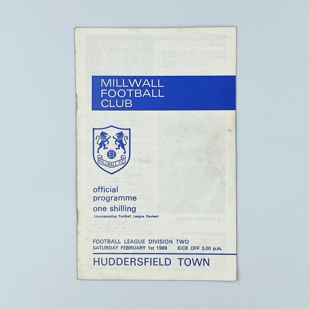 Millwall vs Huddersfield Town Programme (1 February, 1969)