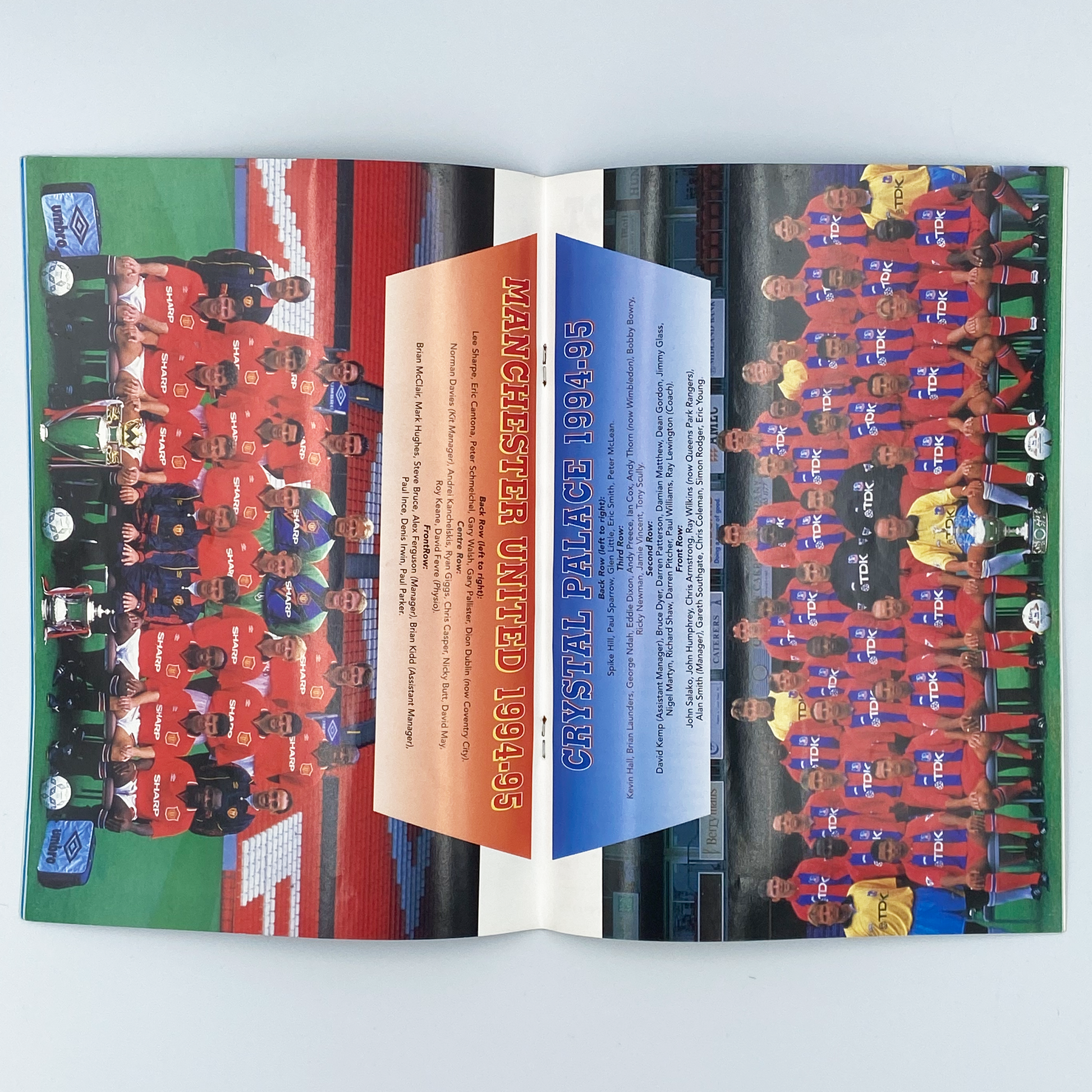 Manchester United vs Crystal Palace FA Cup Semi-Final Programme (9 April, 1995)