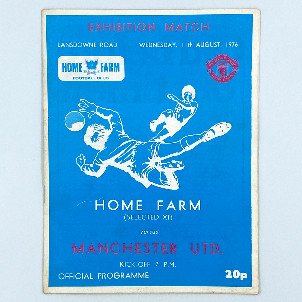 Home Farm (Selected XI) vs Manchester United Programme (11 August, 1976)