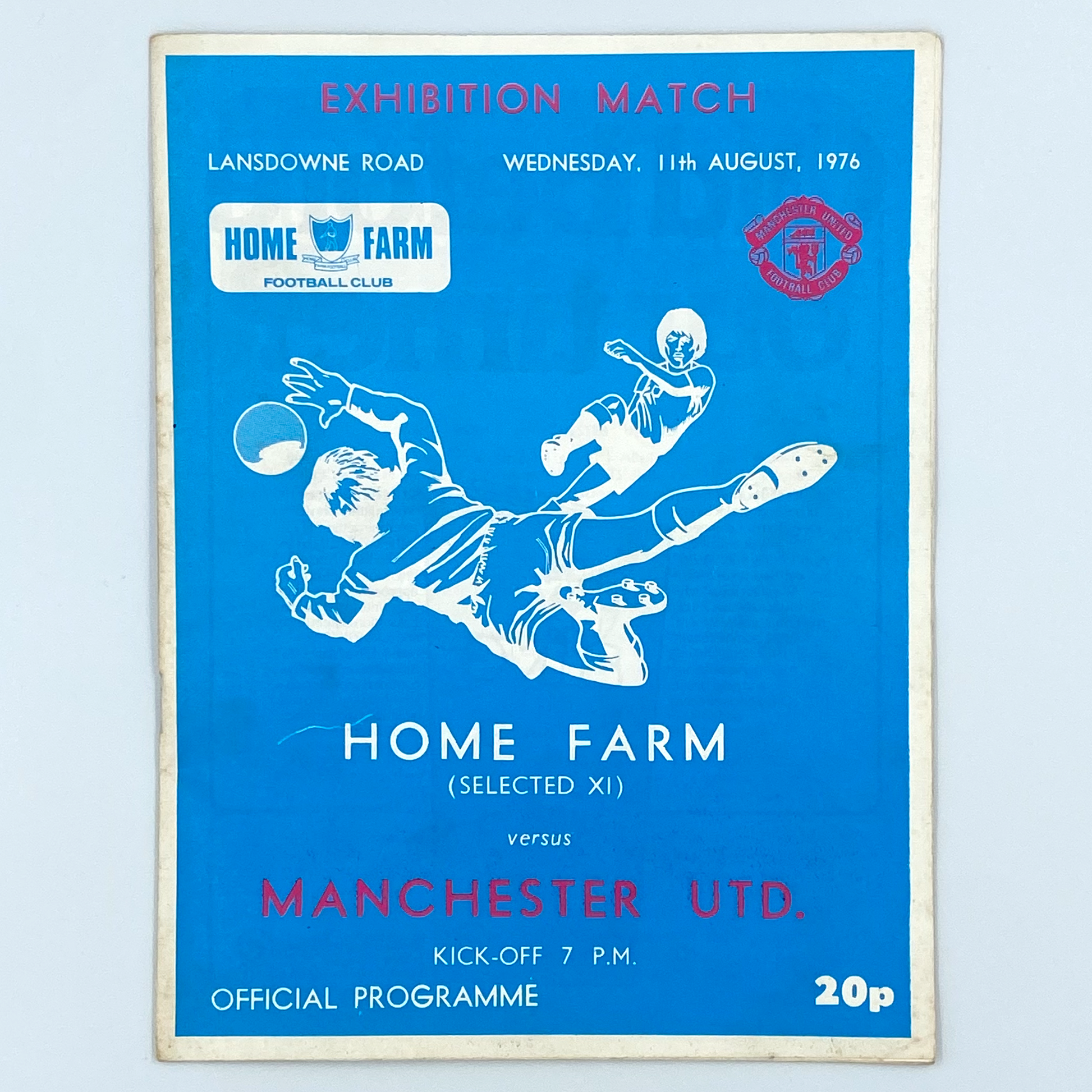 Home Farm (Selected XI) vs Manchester United Programme (11 August, 1976)