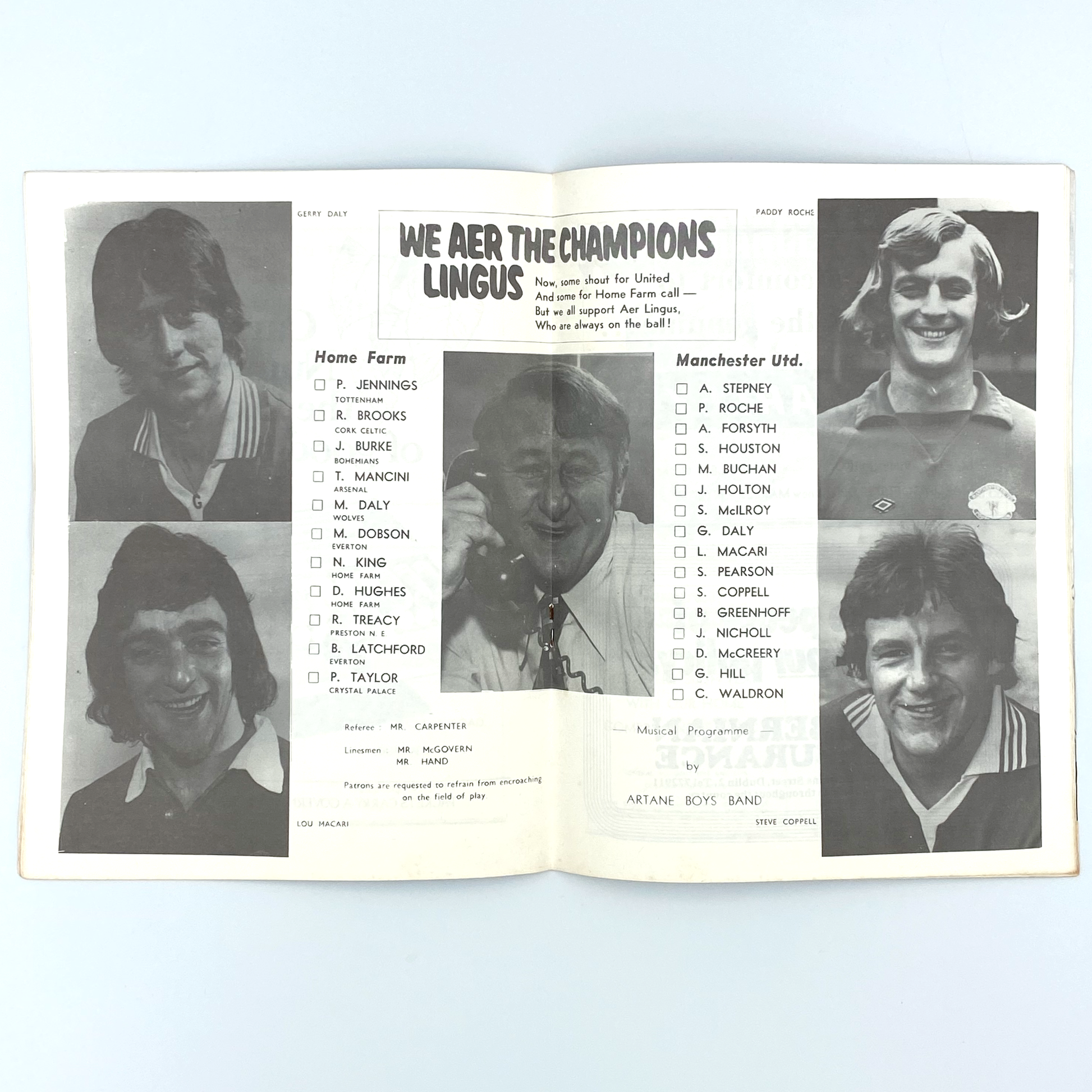 Home Farm (Selected XI) vs Manchester United Programme (11 August, 1976)