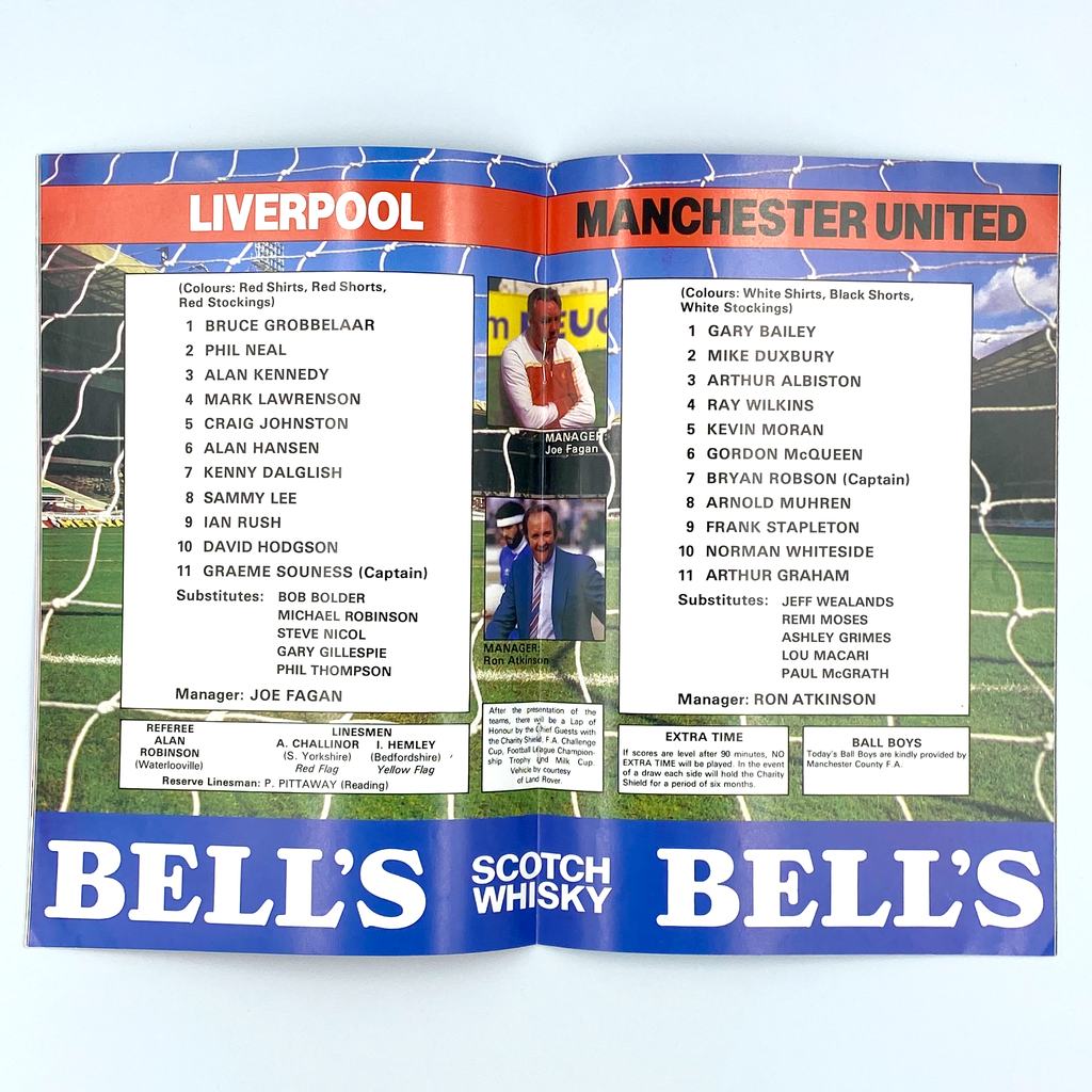 1983 Charity Shield Programme (20 August, 1983)