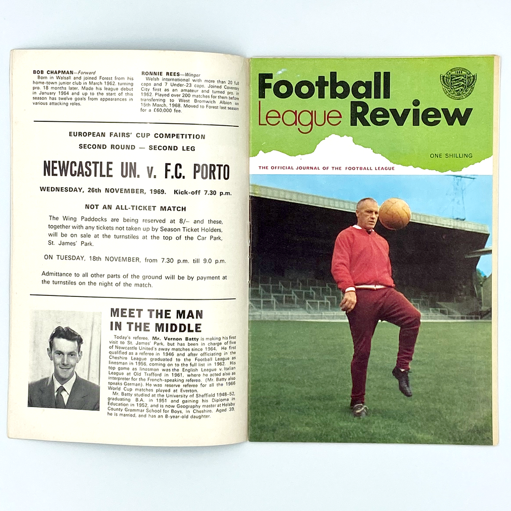 Newcastle United vs Nottingham Forest Programme (15 November, 1969)