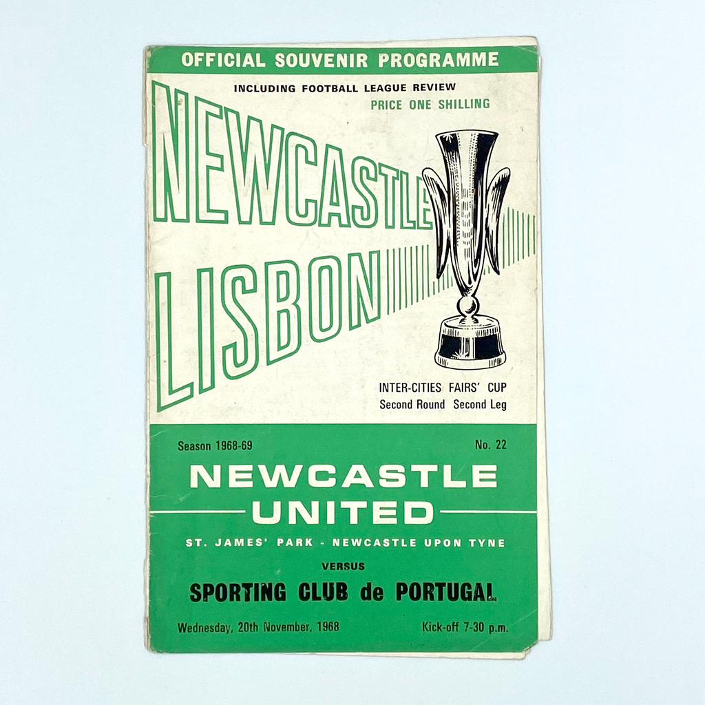 Newcastle United vs Sporting CP Programme (20 November, 1968)
