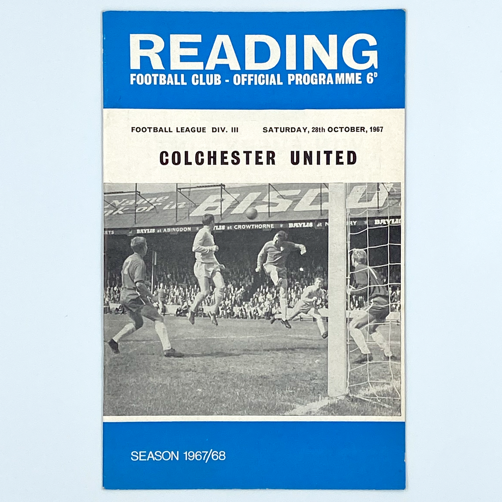 Reading vs Colchester United Programme (28 October, 1967)
