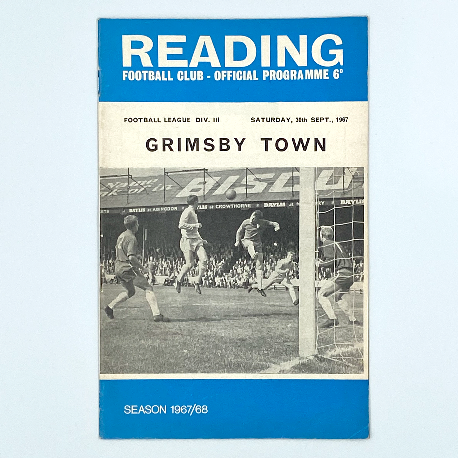 Reading vs Grimsby Town Programme (30 September, 1967)