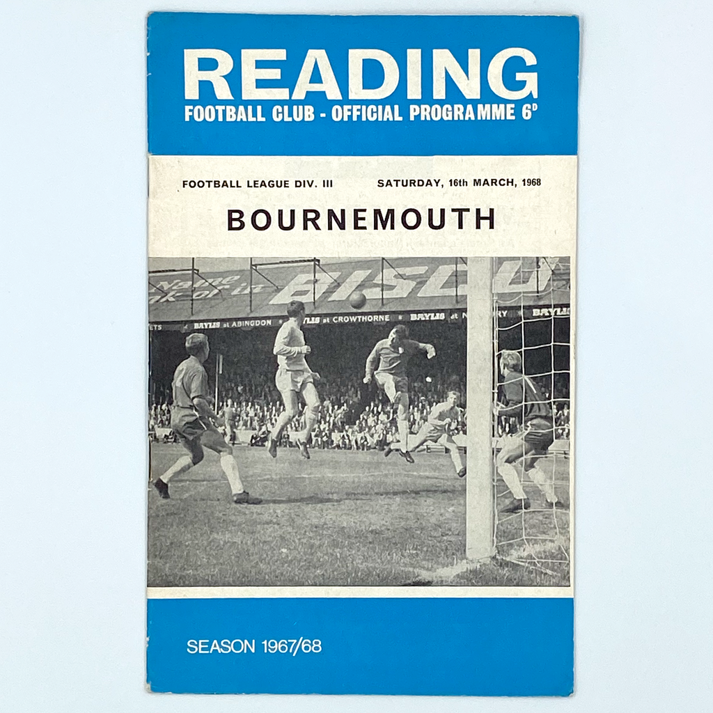Reading vs AFC Bournemouth Programme (16 March, 1968)