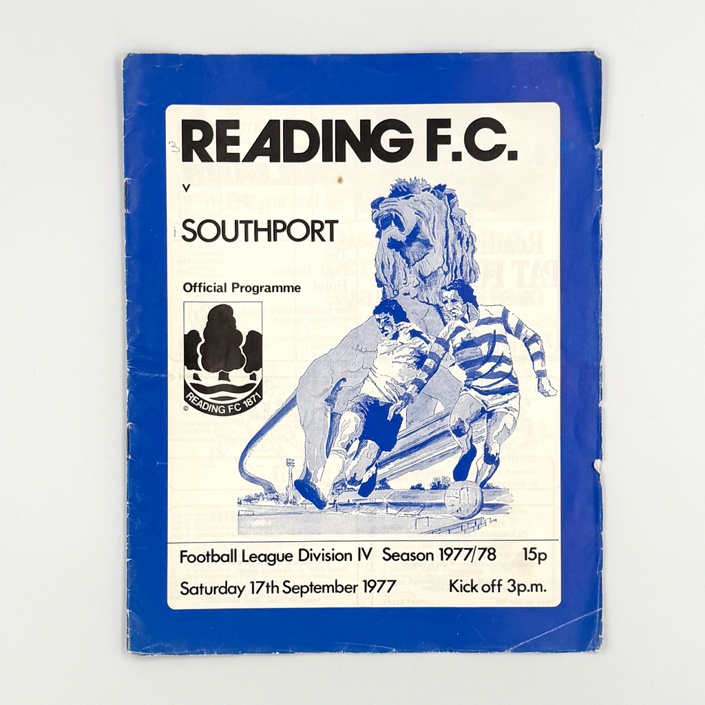 Reading vs Southport Programme (17 September, 1977)