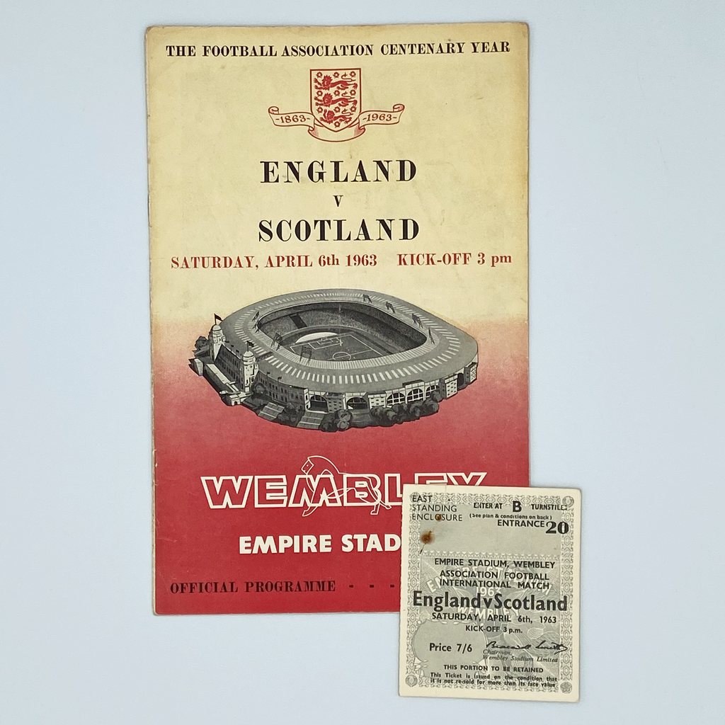 England vs Scotland Programme & Ticket (6 April, 1963)