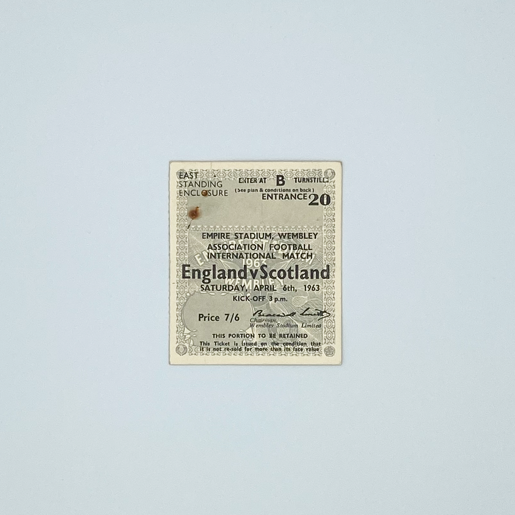 England vs Scotland Programme & Ticket (6 April, 1963)