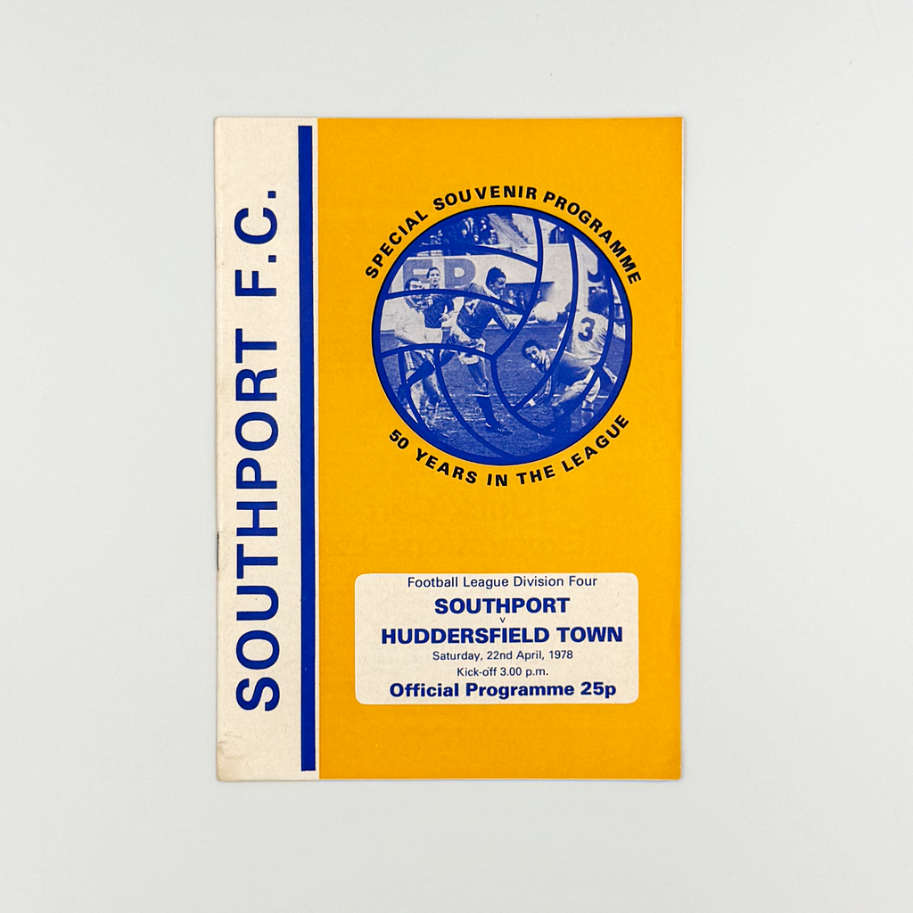 Southport vs Huddersfield Town Programme (22 April, 1978)