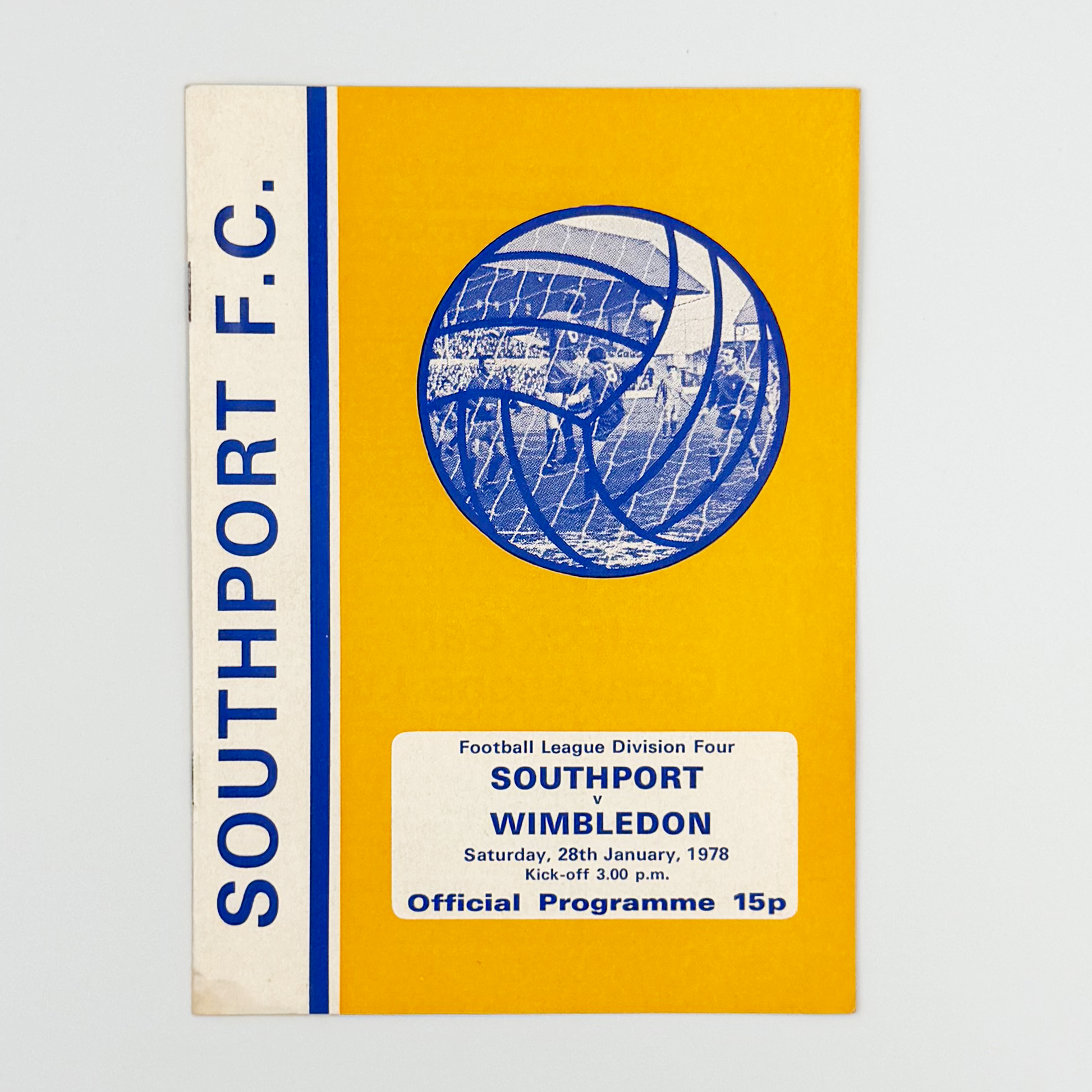 Southport vs Wimbledon Programme (28 January, 1978)