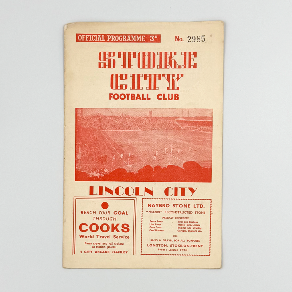Stoke City vs Lincoln City Programme (23 February, 1957)