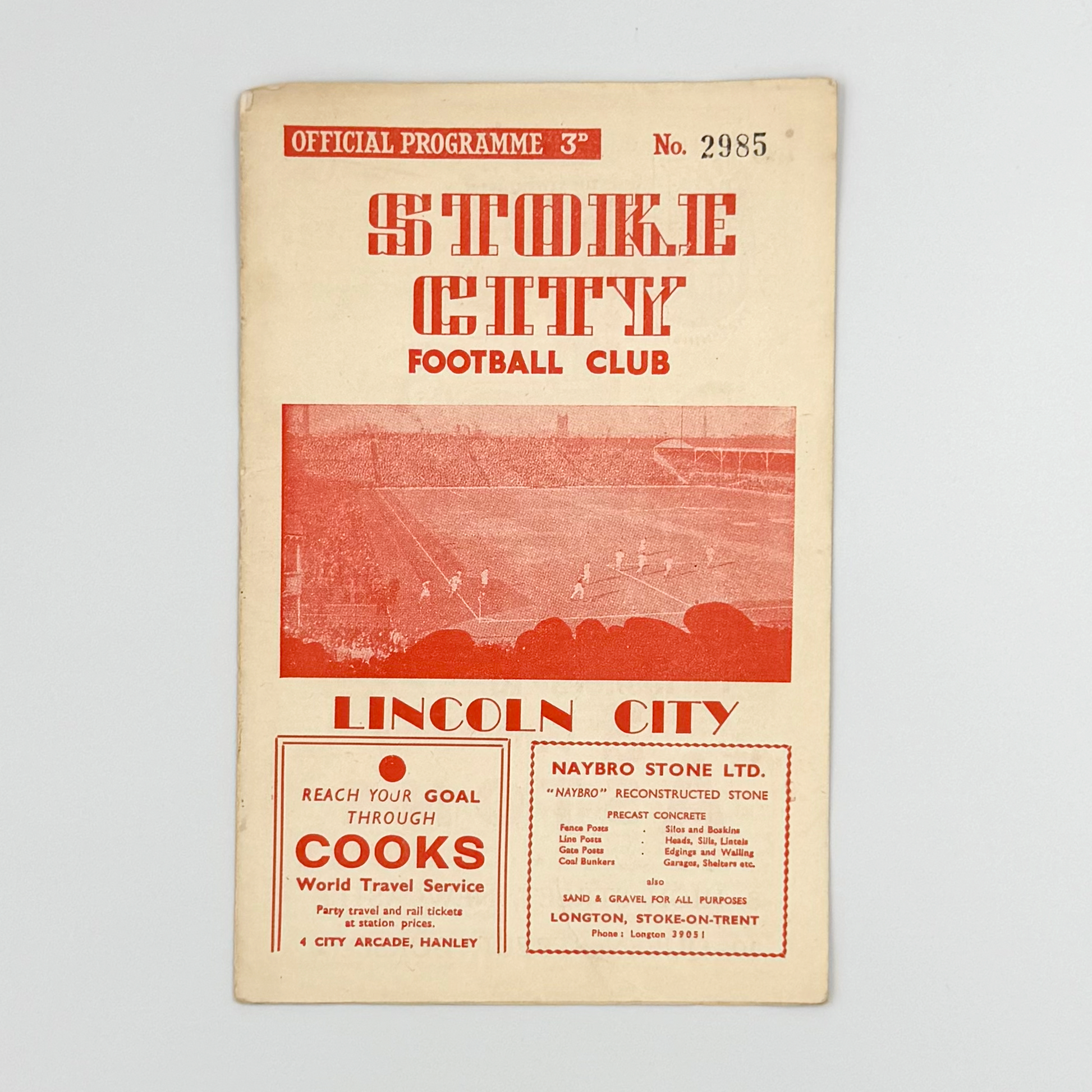 Stoke City vs Lincoln City Programme (23 February, 1957)