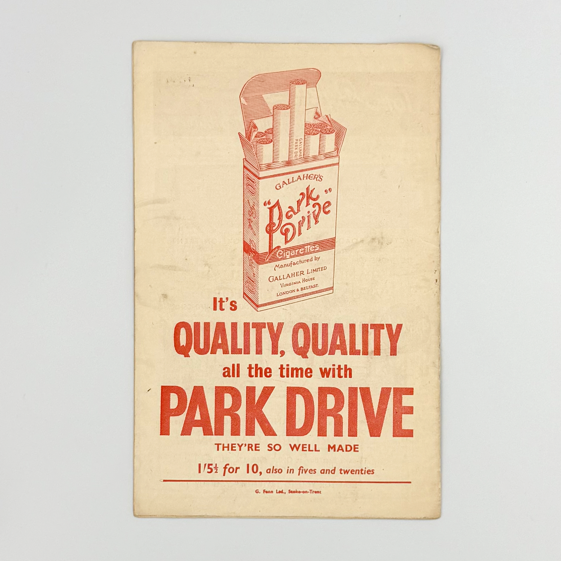 Stoke City vs Lincoln City Programme (23 February, 1957)
