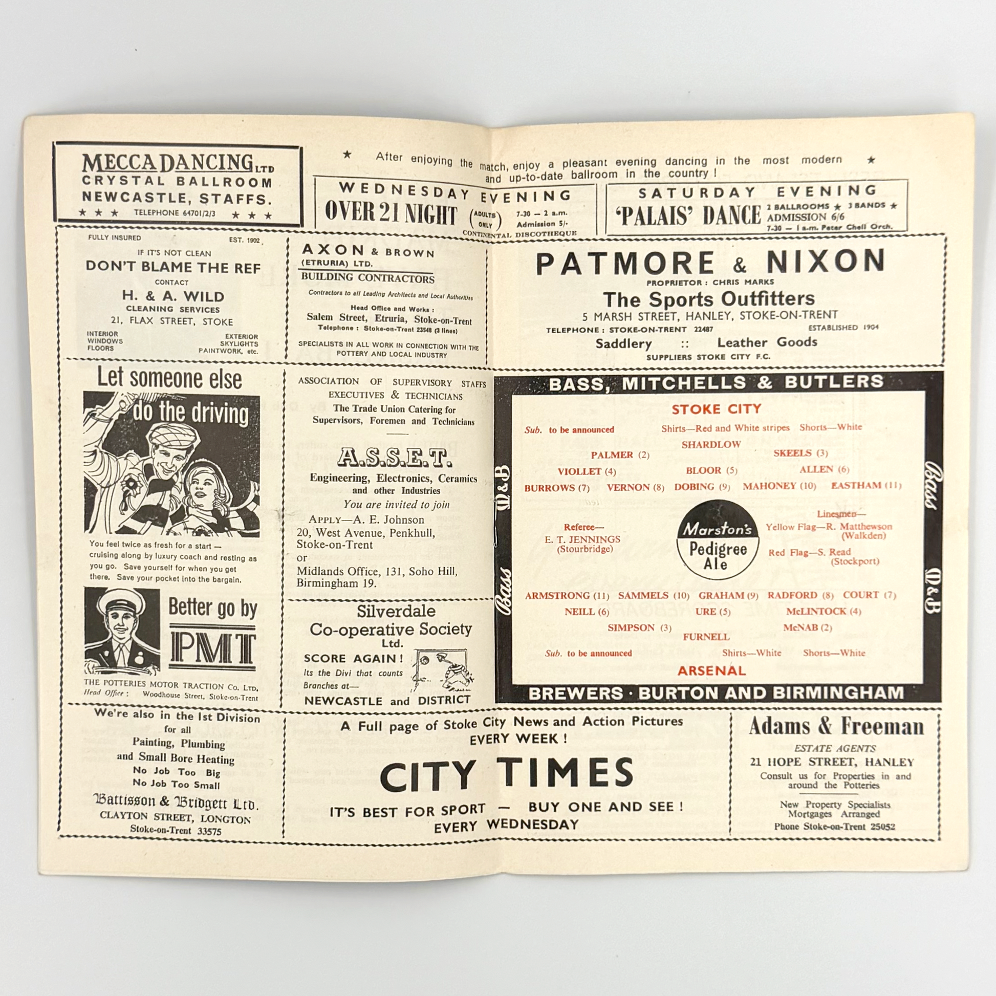 Stoke City vs Arsenal Programme (1 April, 1967)