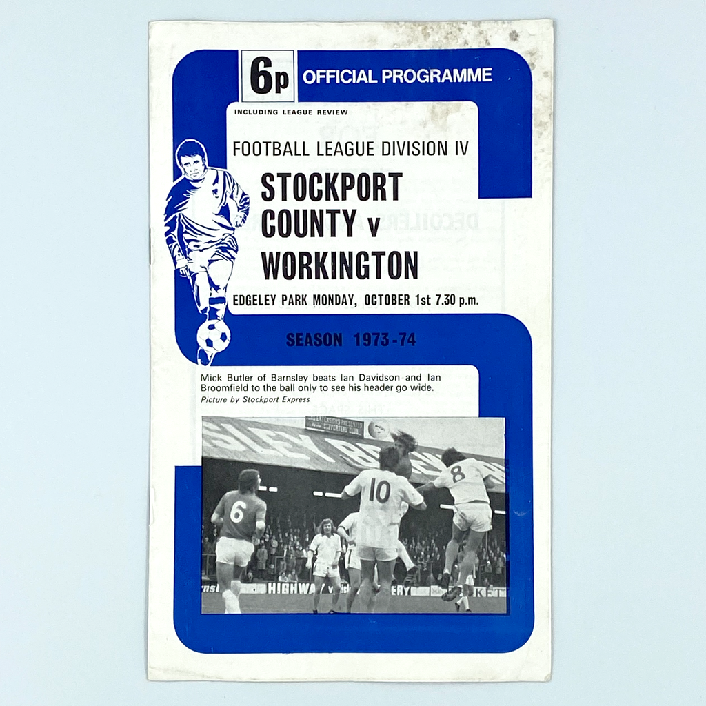 Stockport County vs Workington Programme (1 October, 1973)