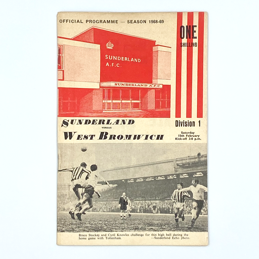 Sunderland vs West Bromwich Albion Programme (15 February, 1969)