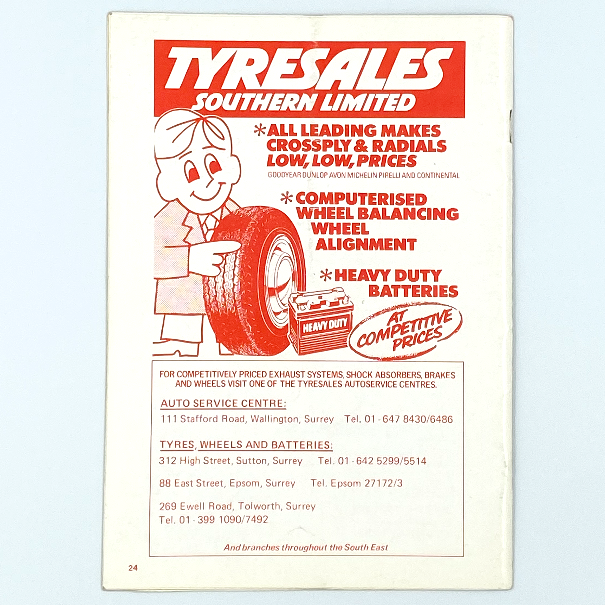 Sutton United vs Pisa SC Programme (11 April, 1979)