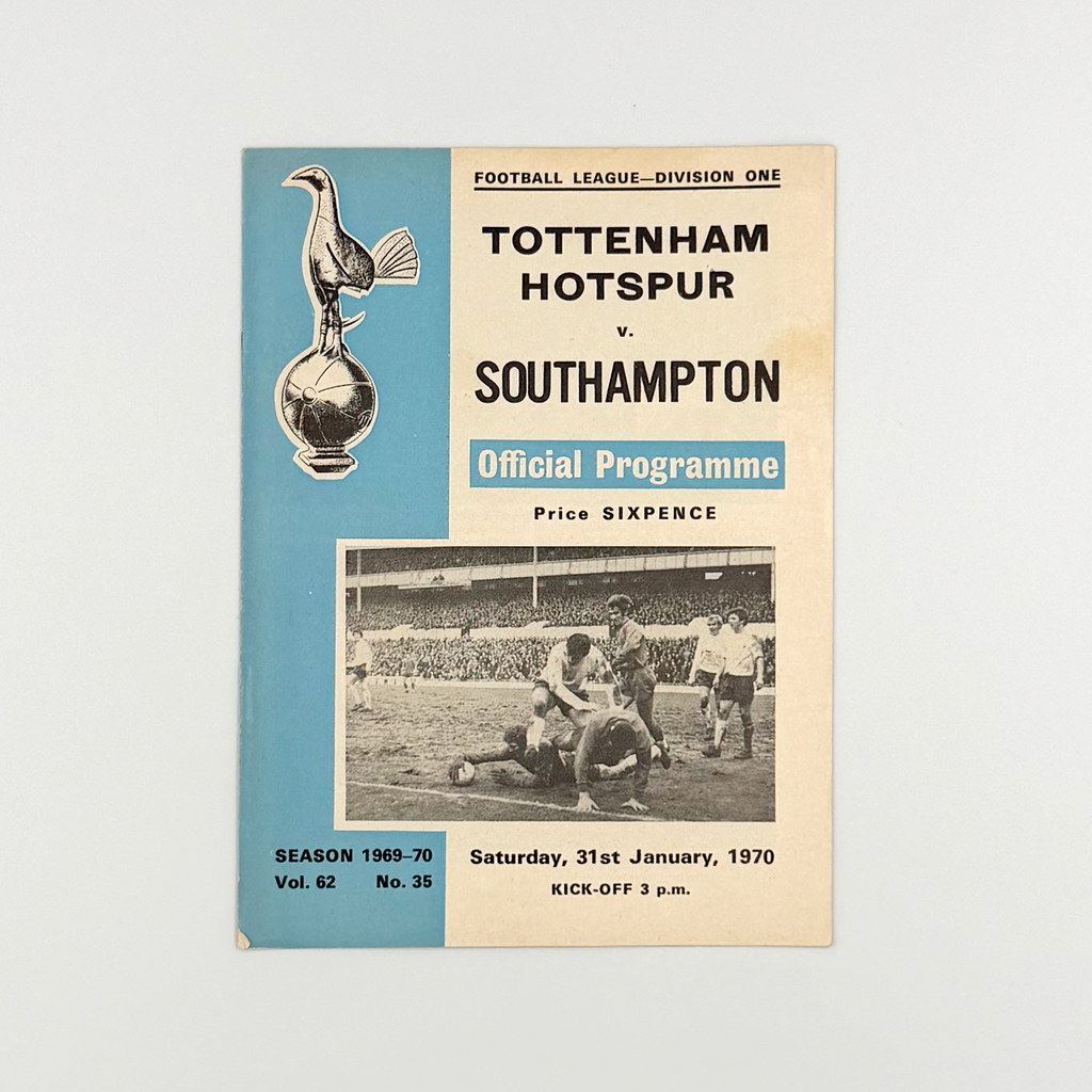 Tottenham Hotspur vs Southampton Programme (31 January, 1970)