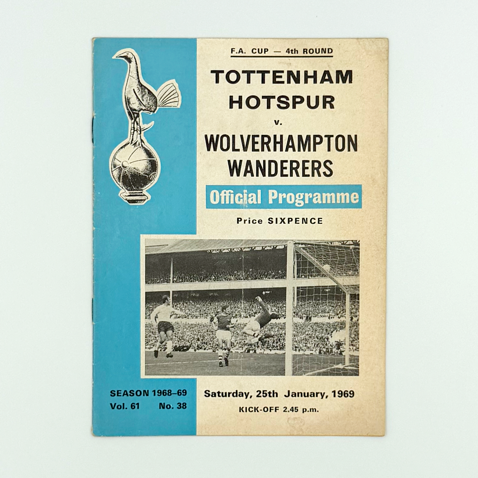 Tottenham Hotspur vs Wolverhampton Wanderers Programme (25 January, 1969)