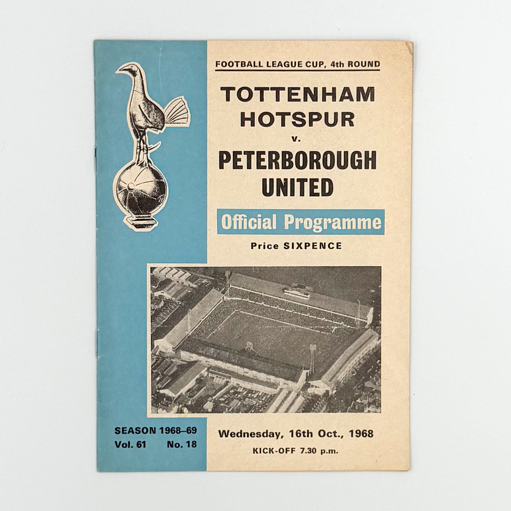 Tottenham Hotspur vs Peterborough United Programme (16 October, 1968)
