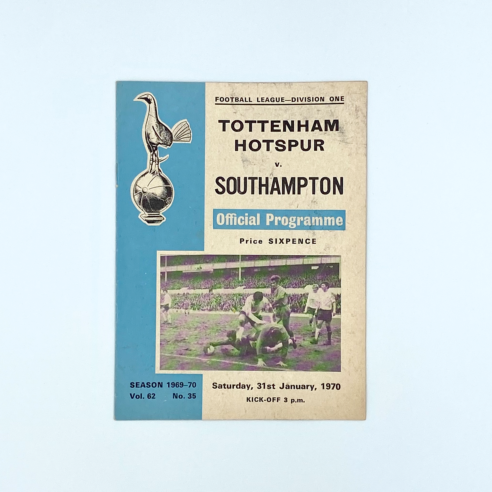 Tottenham Hotspur vs Southampton Programme (31 January, 1970)