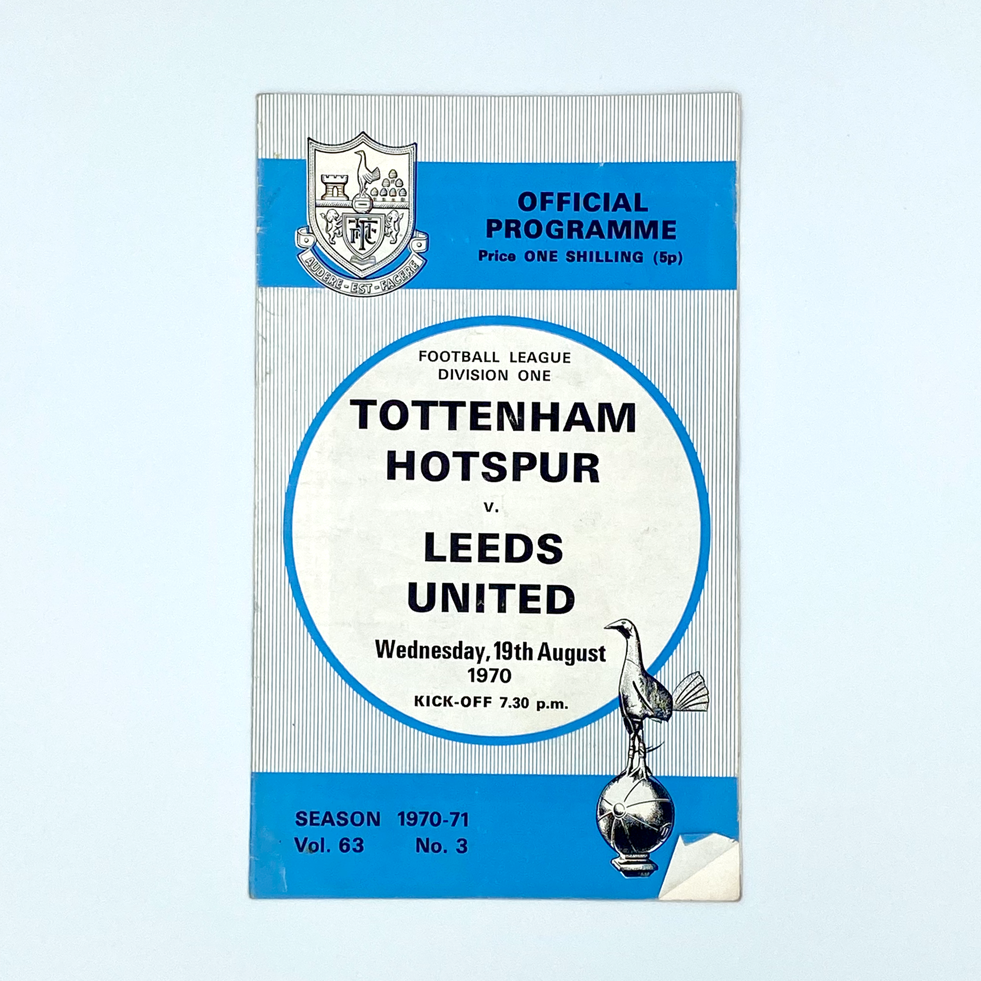 Tottenham Hotspur vs Leeds United Programme (19 August, 1970)