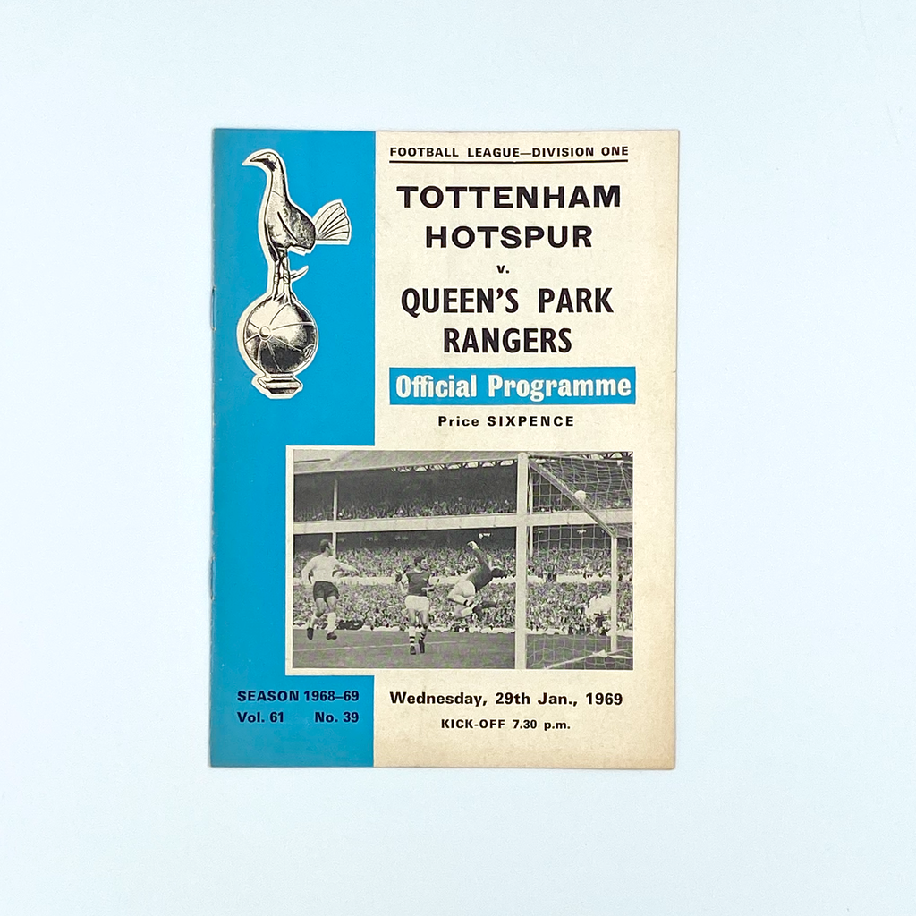 Tottenham Hotspur vs Queens Park Rangers Programme (29 January, 1969)
