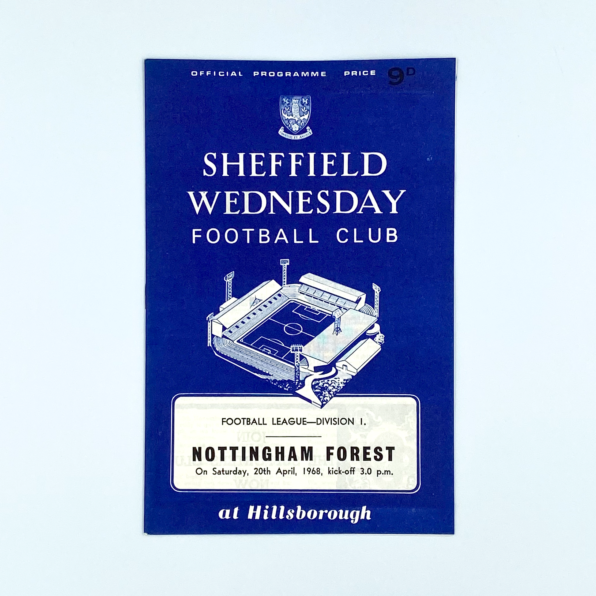 Sheffield Wednesday vs Nottingham Forest Programme (20 April, 1968)