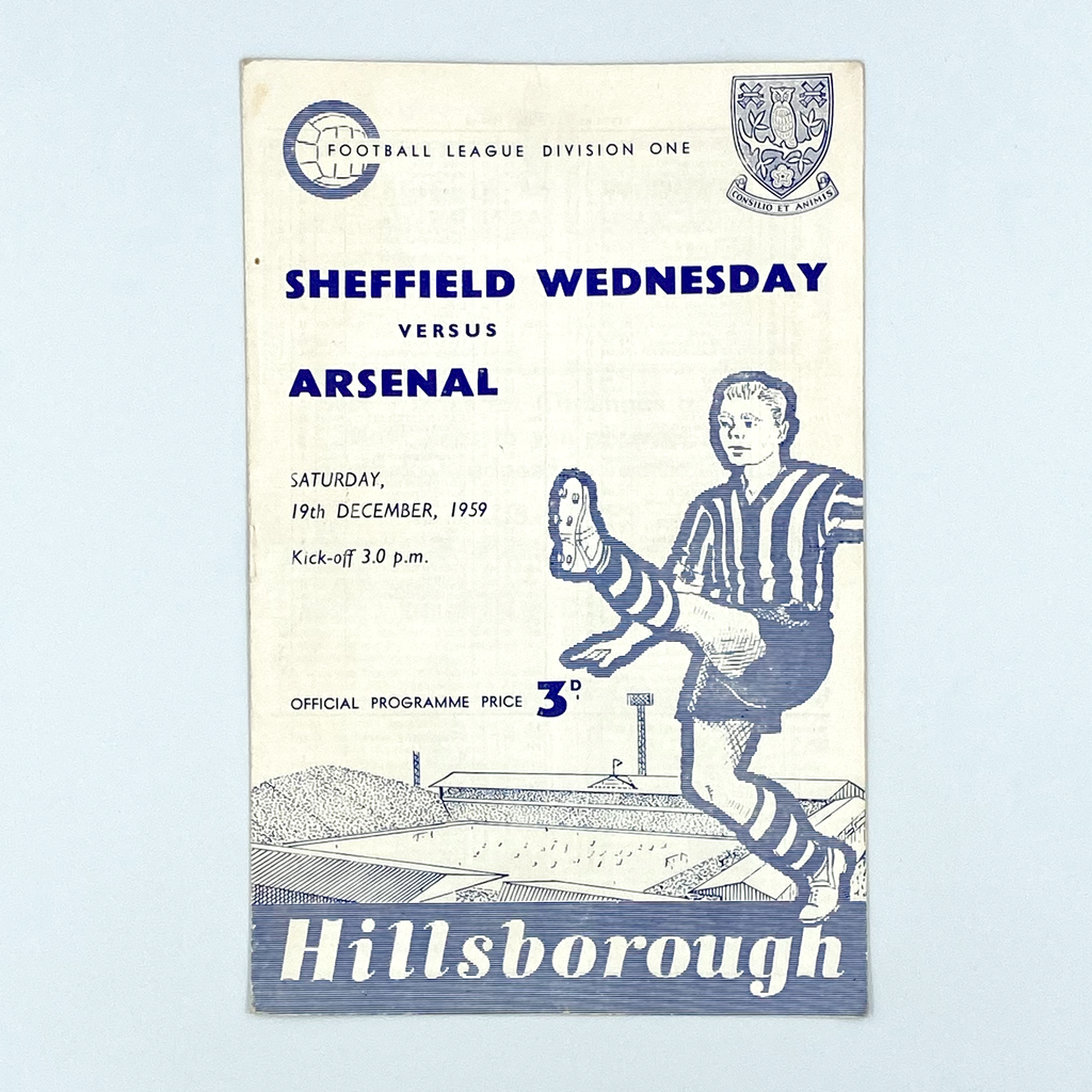 Sheffield Wednesday vs Arsenal Programme (19 December, 1959)