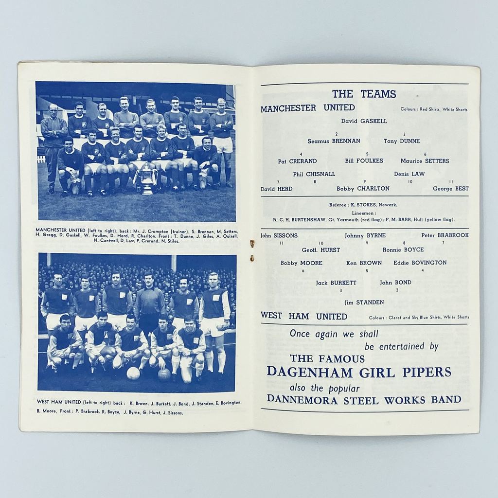 Manchester United vs West Ham United FA Cup Semi-Final Programme (14, March 1964)