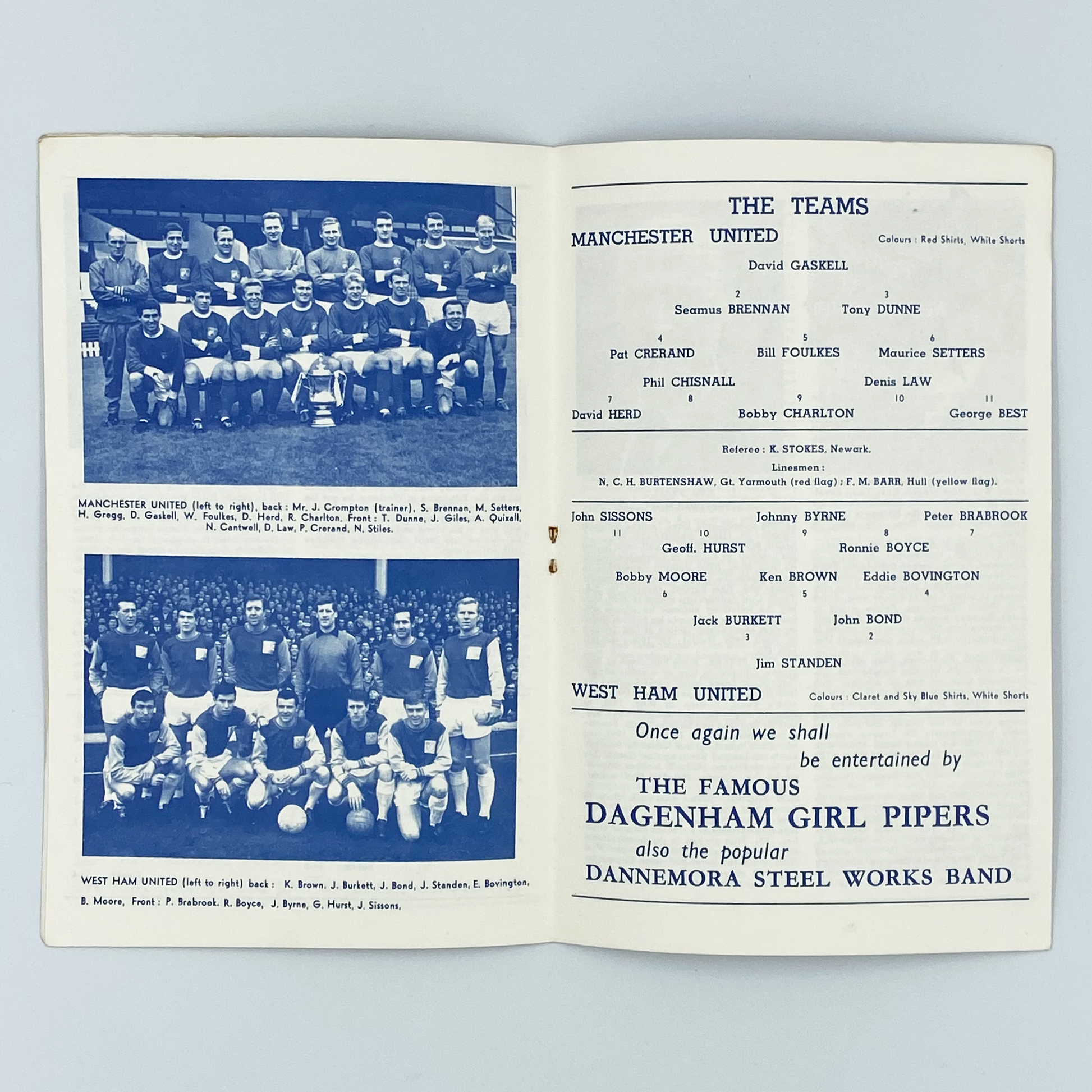 Manchester United vs West Ham United FA Cup Semi-Final Programme (14, March 1964)