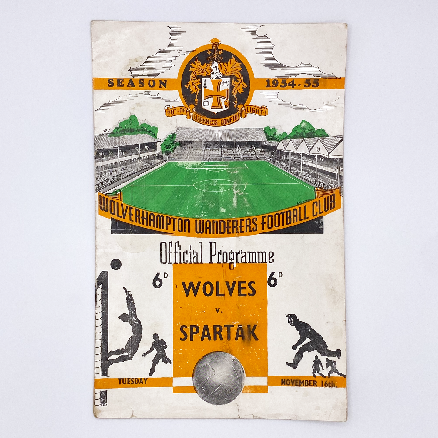 Wolverhampton Wanderers vs Spartak Moscow Programme (16 November, 1954)