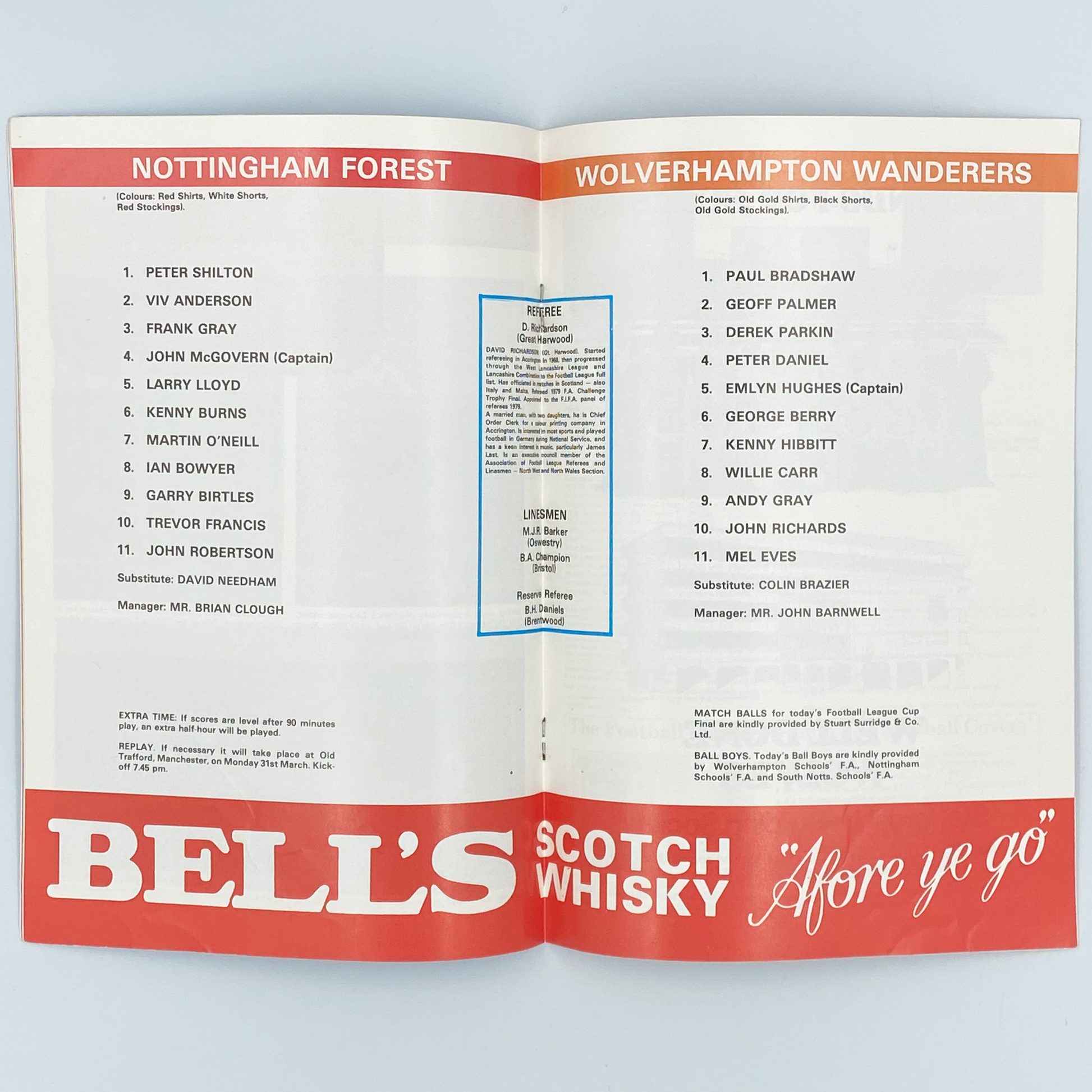 1980 League Cup Final Programme