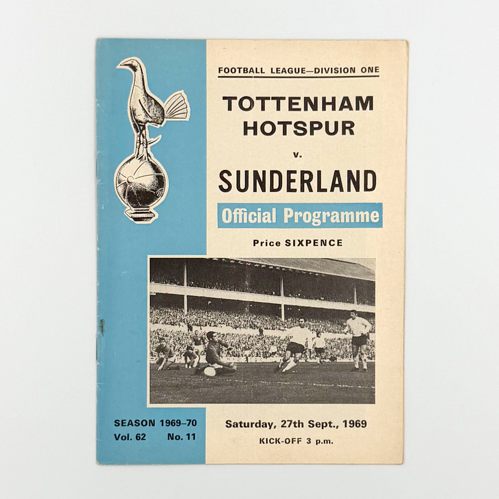 Tottenham Hotspur vs Sunderland Programme (27 September, 1969)