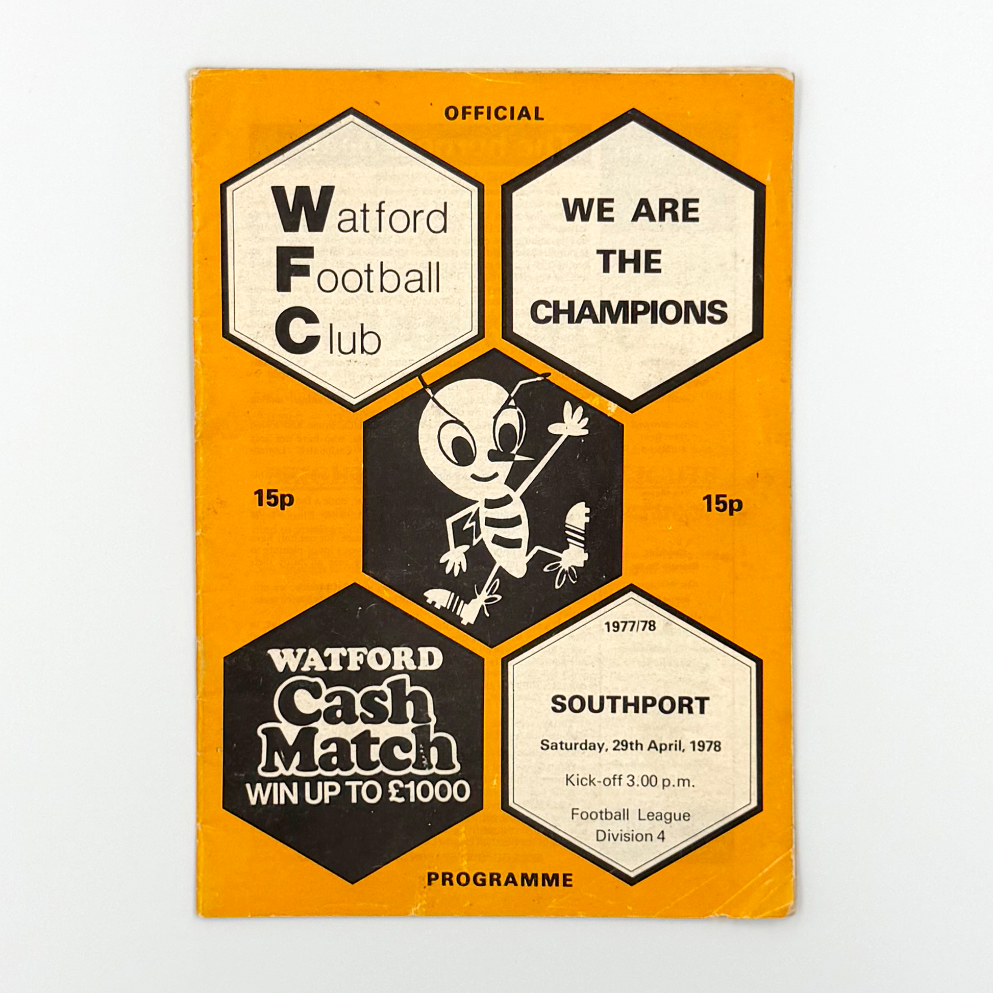 Watford vs Southport Programme (29 April, 1978)