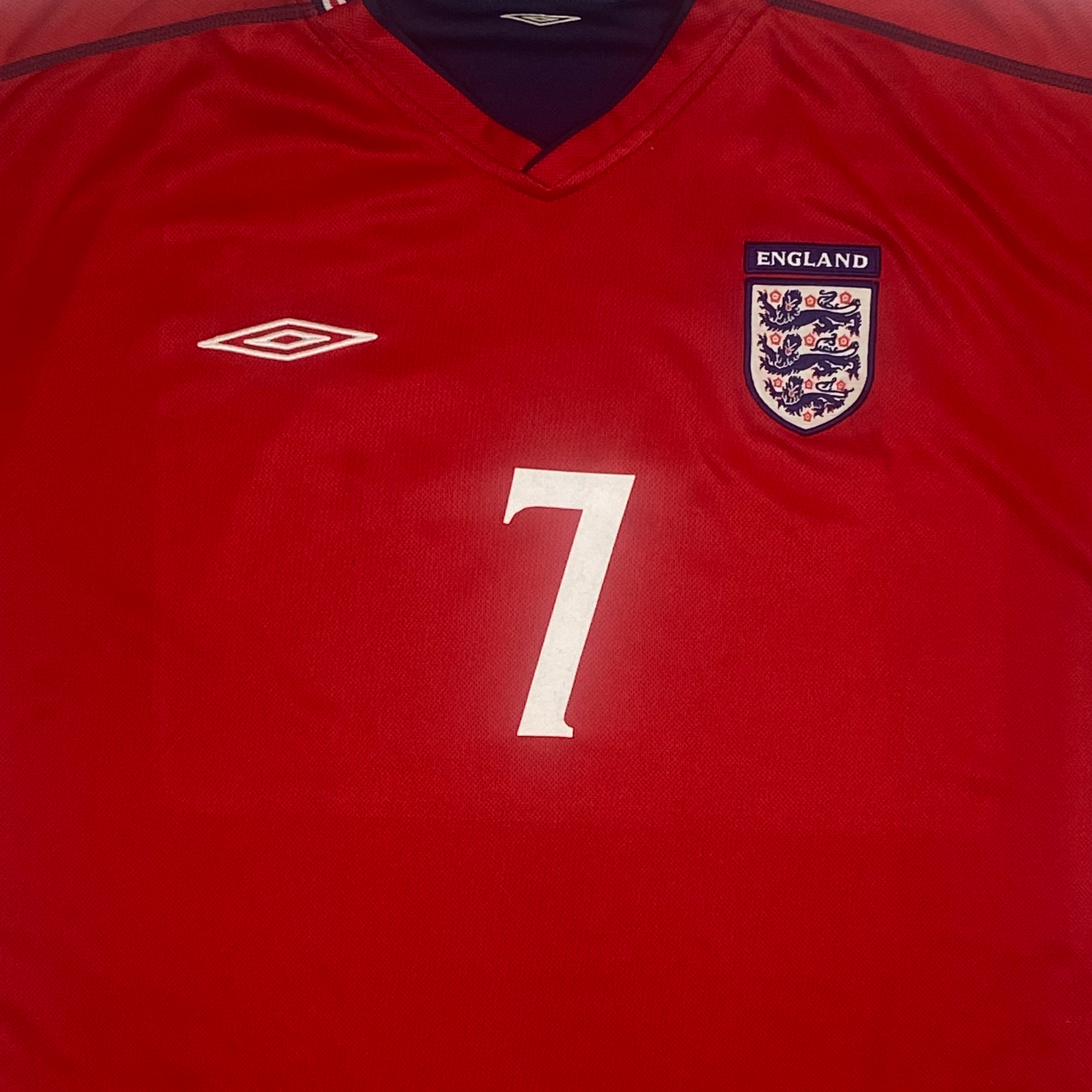 Beckham England Football Shirt 2002 England Away Shirt (2002