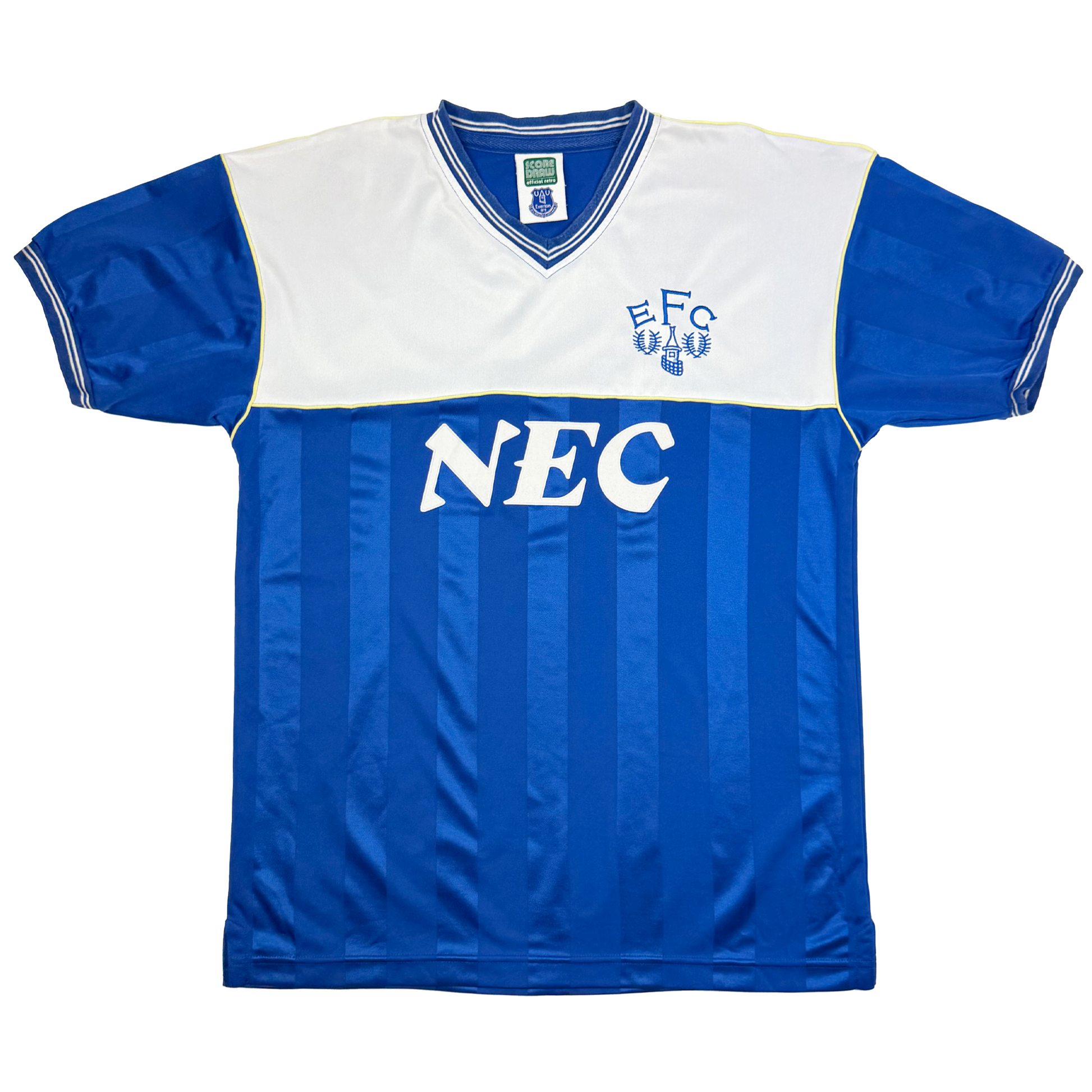 Everton 1986 Score Draw Retro Football Shirt | Medium