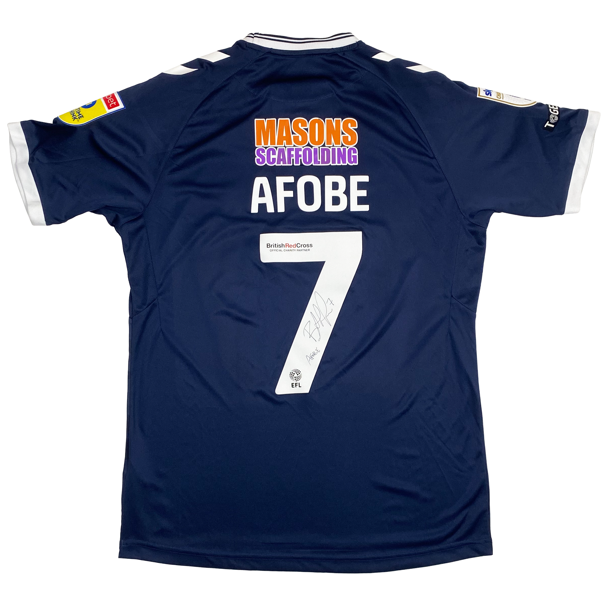 Millwall Home Shirt (2022-23) - Match Prepared & Signed by Benik Afobe | Large