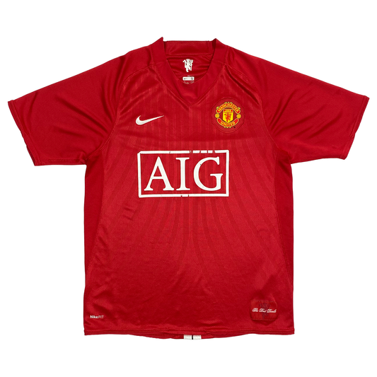 Manchester United Home Shirt (2007-09) | Small