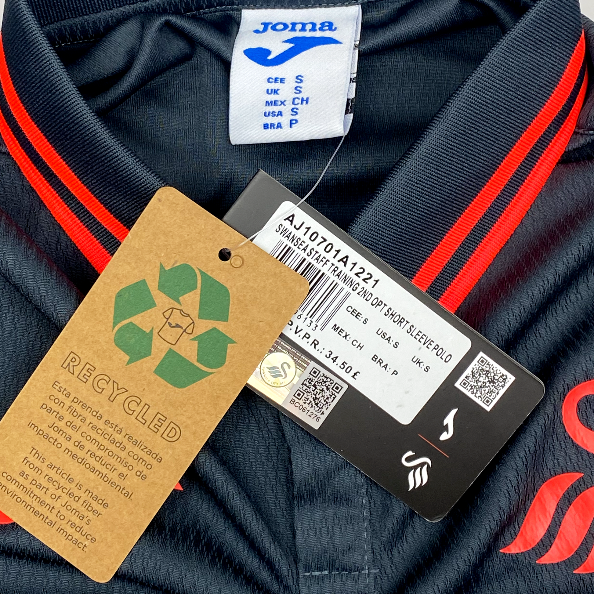 Swansea City Charcoal Training Shirt (2023-24) | Small