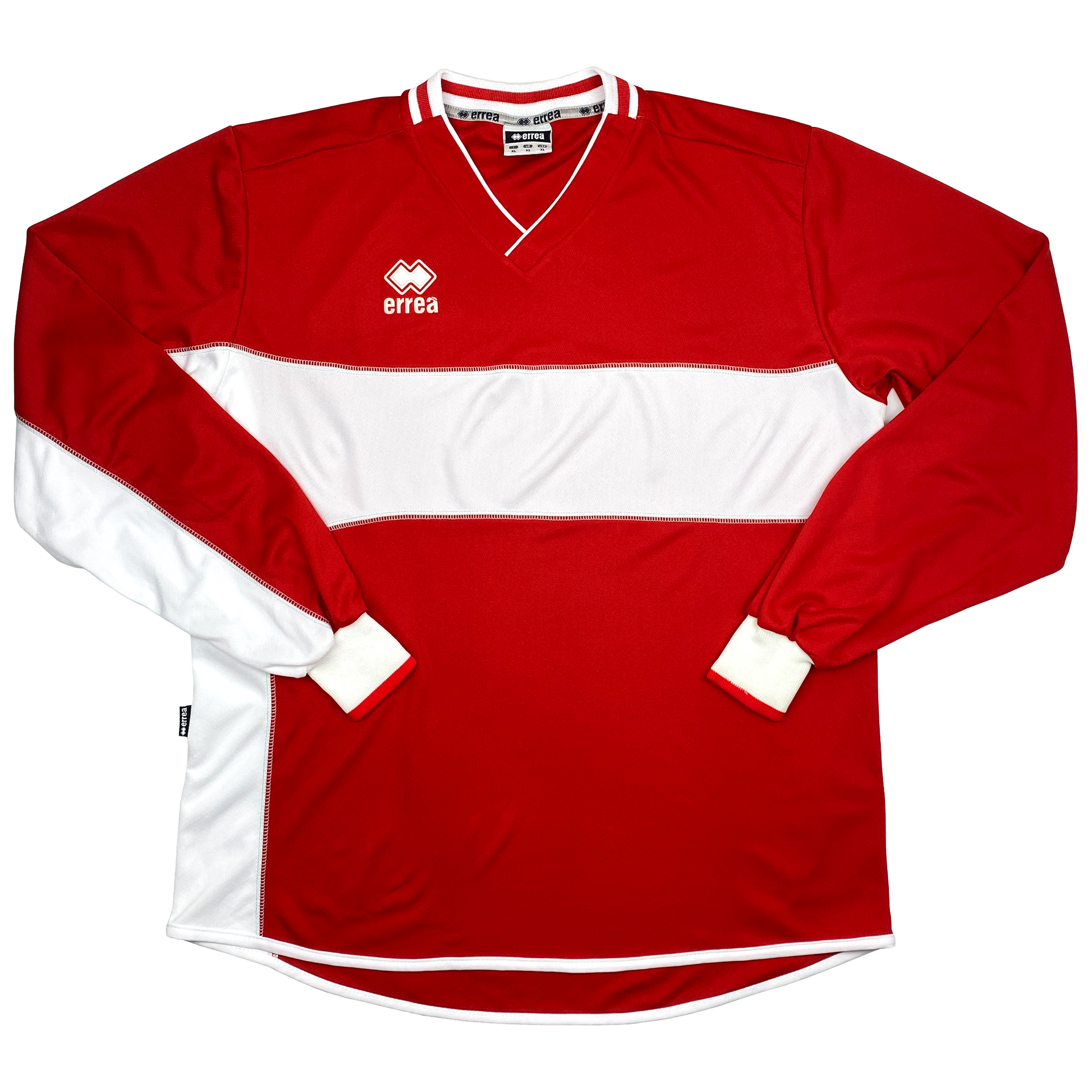 Erreà Red and White Long-Sleeve Template | Extra Large