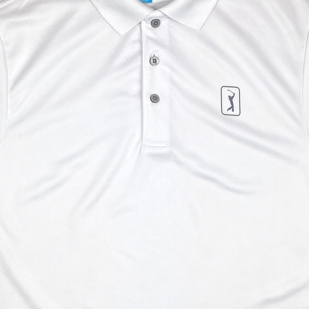 PGA Tour White Golf Shirt | Medium