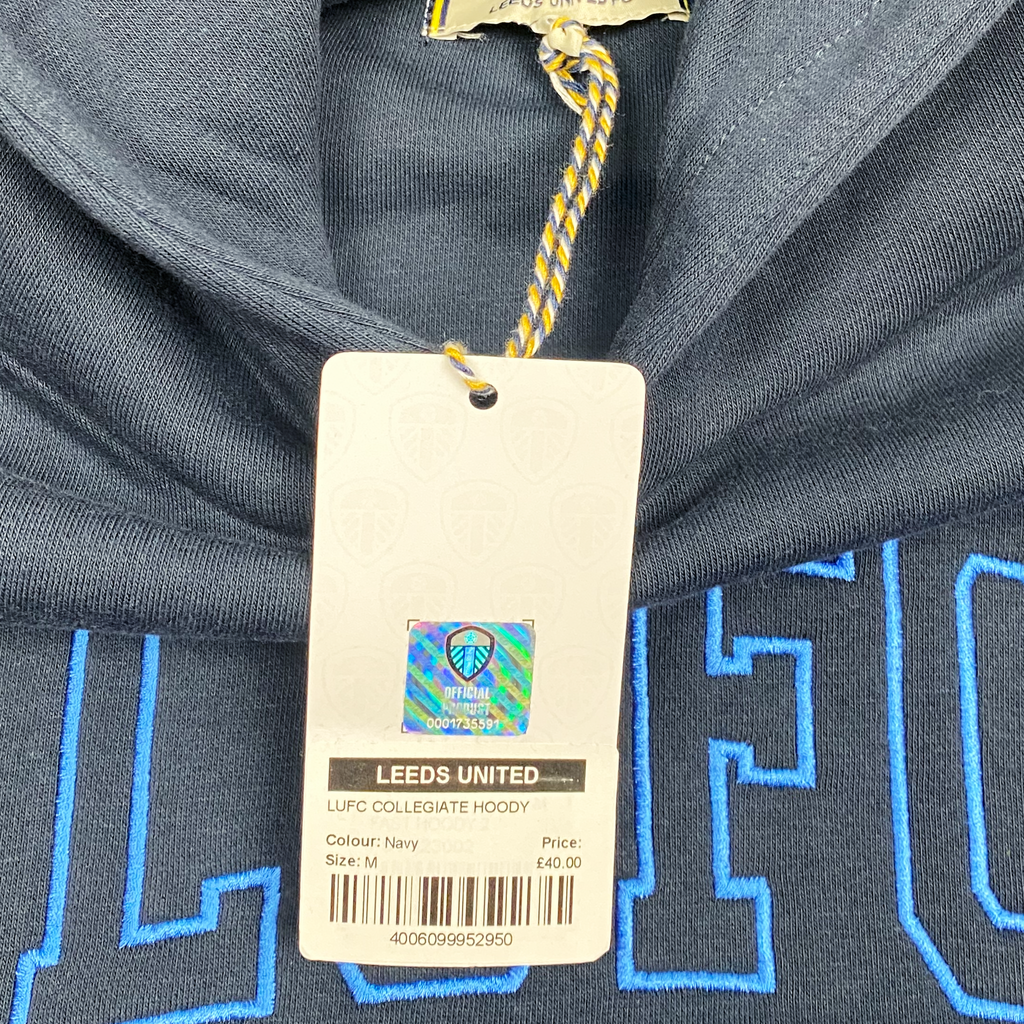 Leeds United Navy Blue Hoodie | Medium