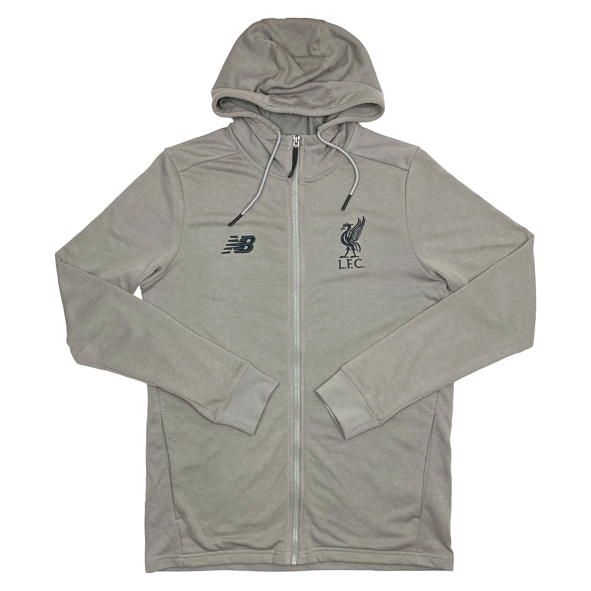 Liverpool Hooded Training Top Grey (2018-19) | Small