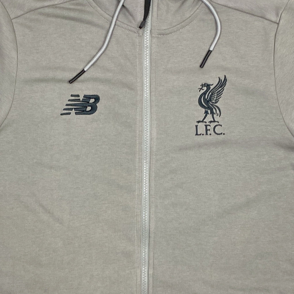 Liverpool Hooded Training Top Grey (2018-19) | Small
