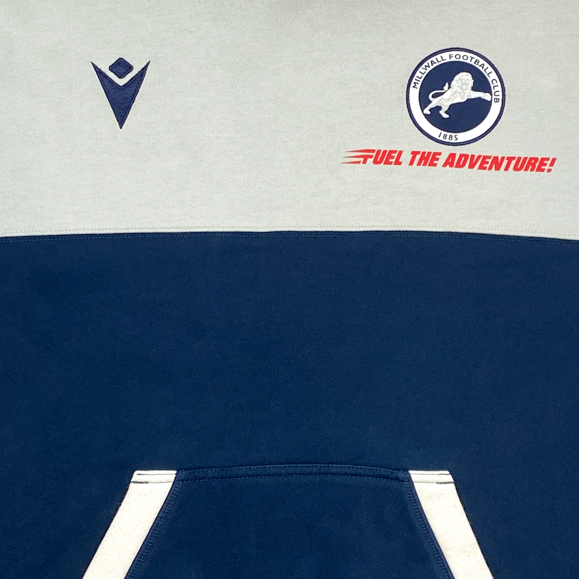 Millwall Navy and Grey Hoodie | XXL